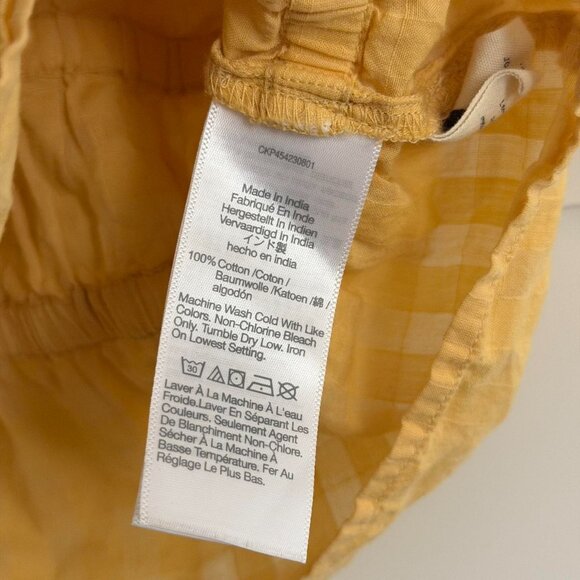 Madewell Smocked-Waist Crop Top in Autumn Gold, Size Small - Picture 7 of 8